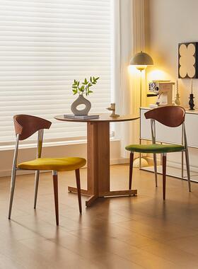 my餐椅轻奢感设桌计师款椅F775576M子古单椅实木椅家用餐桌中极椅