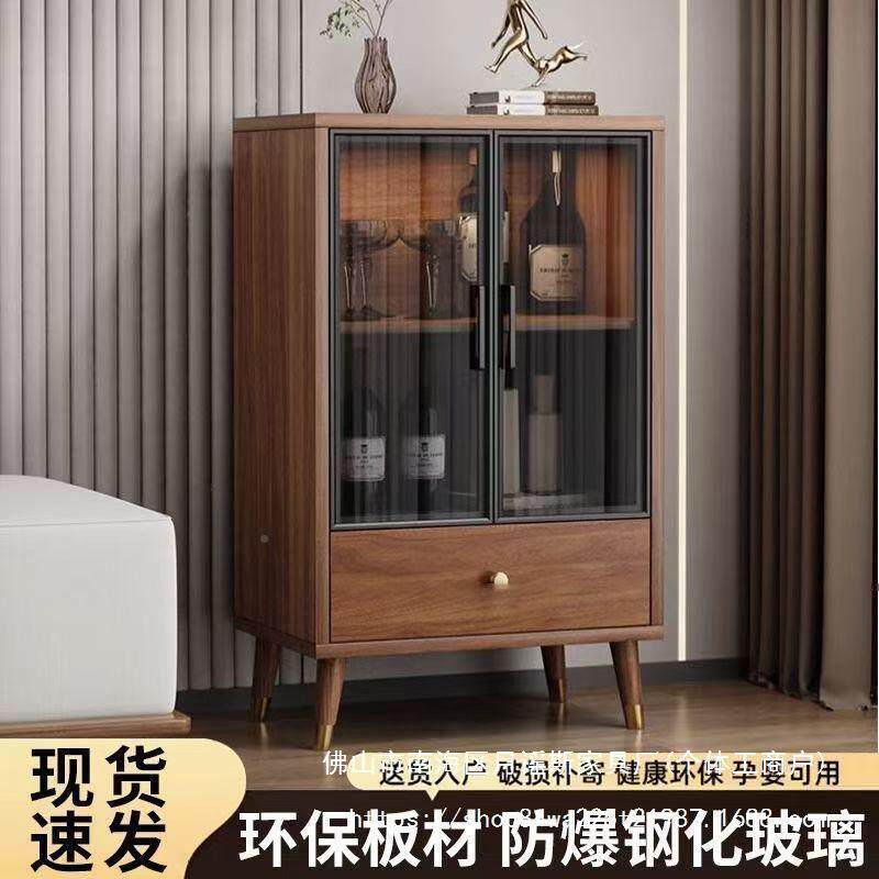 新款厅柜家用中式现客代简酒餐边柜玻靠墙酒柜家用璃户型储ODQ物