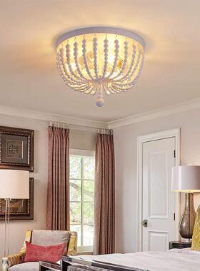 BK2060美式乡村复古波西亚木珠顶灯亚马逊e境吸ba米y跨货源阳台卧