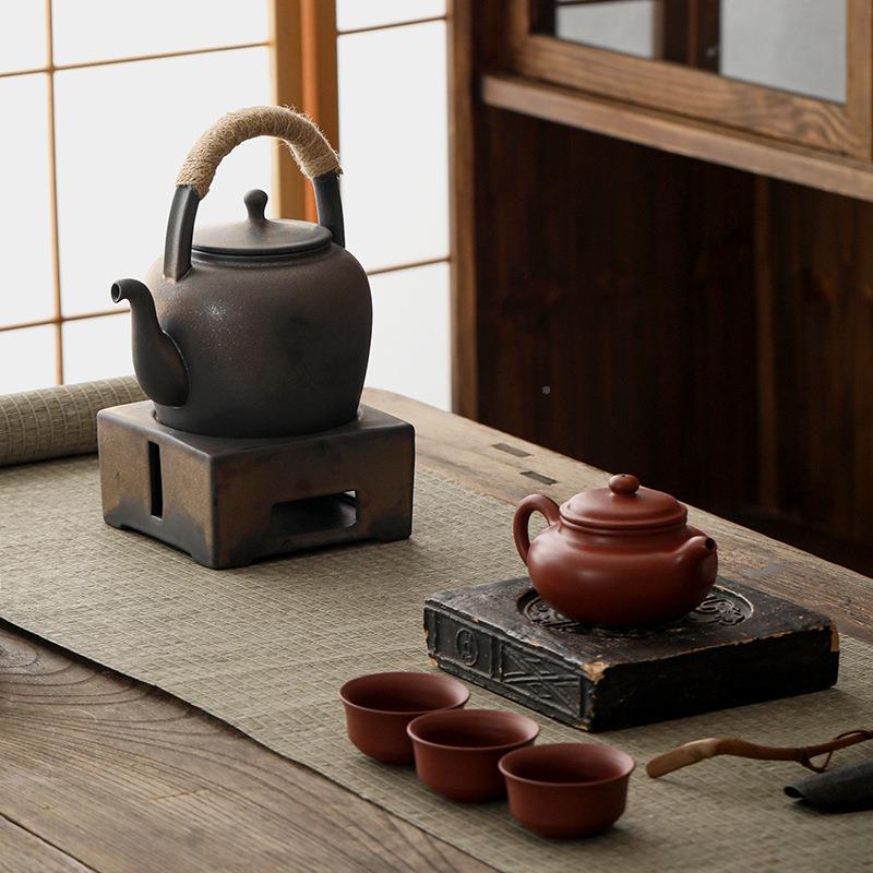 日式手作大温号茶壶粗茶具提梁8037壶套装炉子陶围炉加热陶瓷泡茶