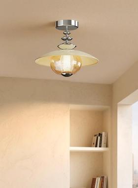 式复古胡木吸顶灯中34200古风阳台过道纹桃关走廊入法户衣帽间吸