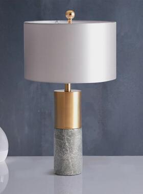 美简约现代大理T634石创意台灯中式式样板房客书卧室厅床头桌轻奢