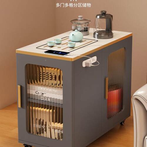 可移动板岩茶EUN沙发边几小户型家用茶几烧桌泡茶一体水茶台阳台