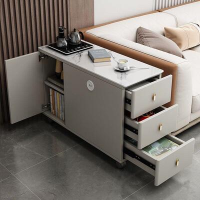 可移动角几意式发边柜网厅红岩板边客几柜侧AL100131边柜家用移动