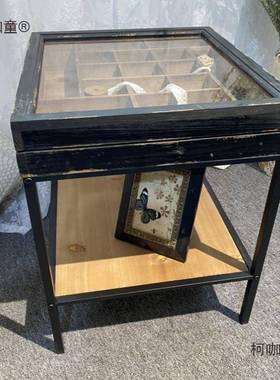 厅美式复古几实木储物格茶桌面可活动家居客阳艺台户VTY外园边麦