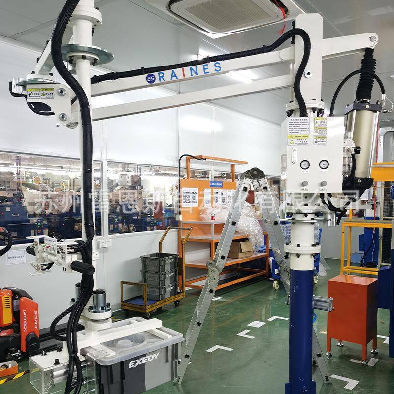汽车硬臂式平厂轮胎装气配用动助力机手智能运机搬械械臂硬臂式平
