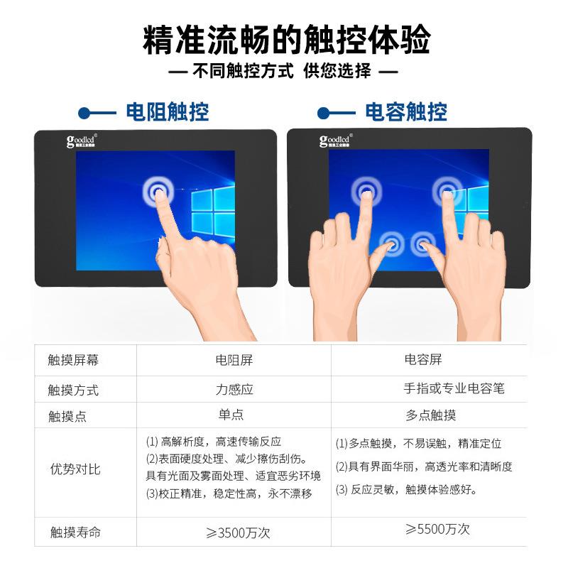 5/12.l1寸工业显示触器cd液晶屏控嵌入式电容摸显示GD器工一体机