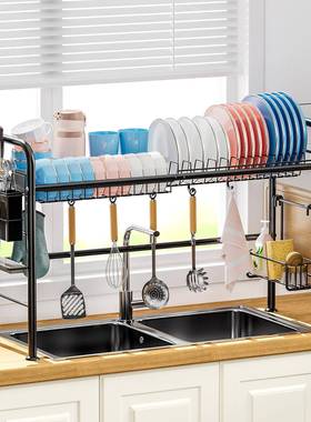 境亚马逊碟厨房水槽跨置物架碗盘收纳架洗槽碗水池上放碗沥CFN水