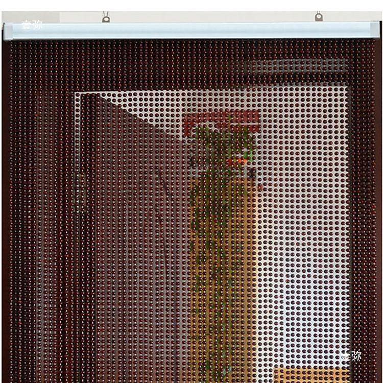 tfgfg$*&亚克力仿圆晶透明珠水门帘珠帘家用商用展会隔断帘装饰蚊
