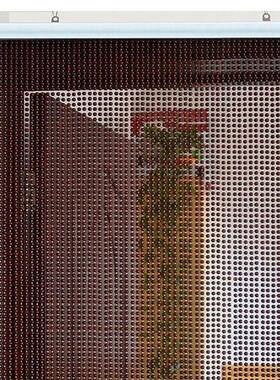 tfgfg$*&亚克力仿圆晶透明珠水门帘珠帘家用商用展会隔断帘装饰蚊