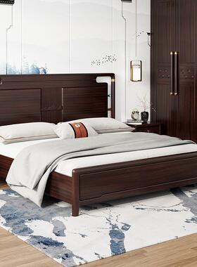 新式1.8米床双人床卧大中床婚床现代简约实木主CX[A152]高端别墅