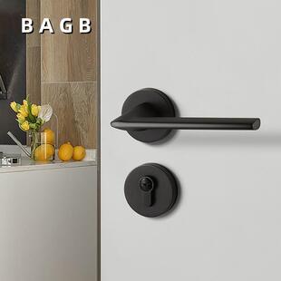 AGB轻奢现代色静音门实分体门锁木具锁磁吸静音室内卧B室房金MEK