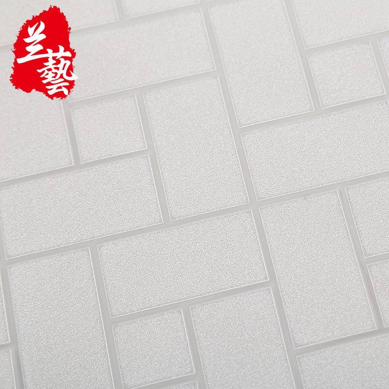 厂家供L2002无胶静膜PVC窗户贴纸办公室浴室电透直光不透明玻磨砂