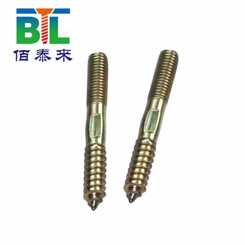 家直厂销木双牙机双螺栓双头螺丝头柱镀锌家具螺QCV丝架吊螺丝