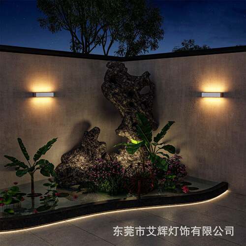 防壁灯别墅庭阳台走廊楼水梯间外墙门头门防庭水W0542泥室外壁院