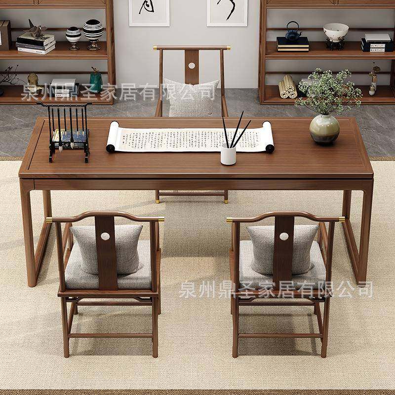 新式全实单人位办桌公带抽屉2454414公司老板简约木工作桌学生写,商业/办公家具,办公电脑桌,淘宝优惠券,粉丝福利购,淘宝优惠卷