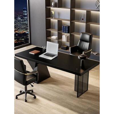 BERA10#书桌计桌原木书简约实木电脑桌办公桌设工作WDE台轻师奢书