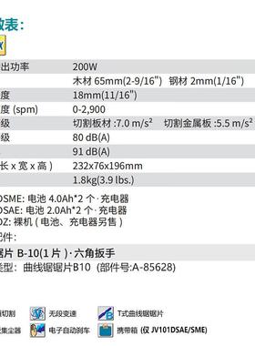 （M12179AKITA）J花V011DSM锯E充电式曲线锯木工电锯拉木板线12V4