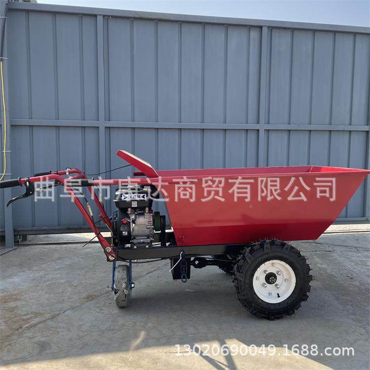 IKL推翻斗车汽油油机带动工程运手输沙子泥柴土机器翻斗车