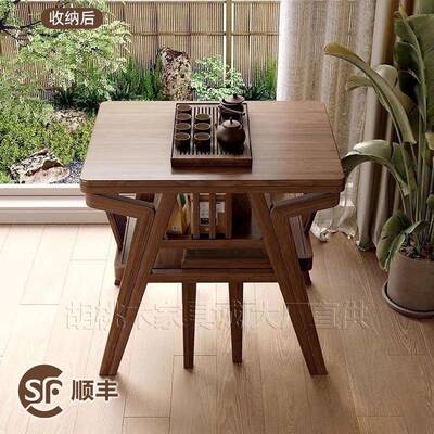全组WAW实木阳台台小茶桌合阳椅子小户型阳台休闲桌椅多功阳能台
