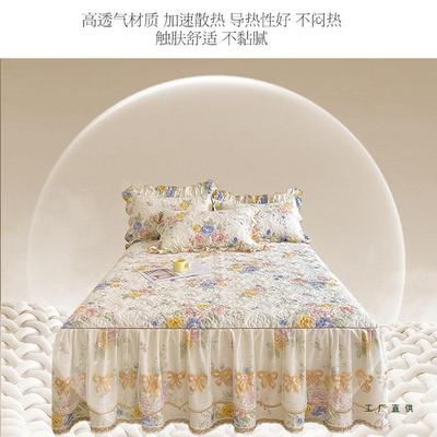 公主风棉质2夹韩棉裙单件版棉质加厚床罩床上四F98J798T三件套025