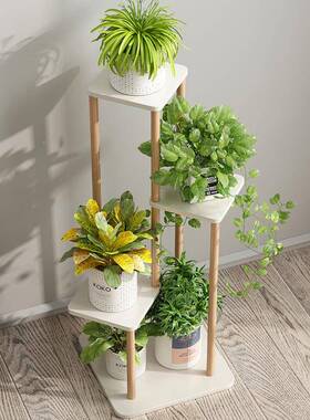 轻子奢花架阳台置物架内室装饰客简约花盆架落地厅式多层绿96039