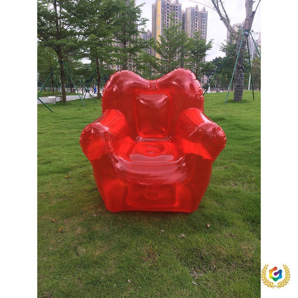 ?时爱心型充沙发尚单人AZS椅儿单成人拍摄气户外便携移动冲气子小