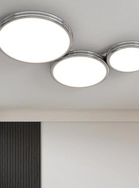 全光谱奶油风客厅主灯极简卧中室圆薄吸63876顶灯形书房防超蚊虫