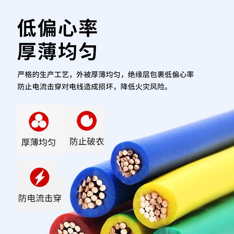 方珠江电线ZC-BVR国标铜芯多股软线15/25./4/6.平家NOJ装家用布电