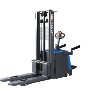 踏车式全电动盘堆498高车升高装卸车板步行式堆托垛机升降举高机