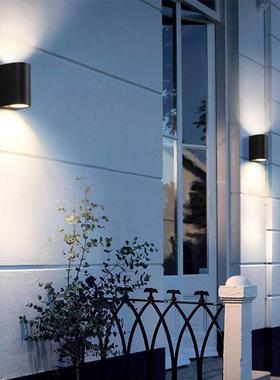 防水户外壁廊灯le双头庭院灯具现代952约别简墅走过道卧室床d头壁