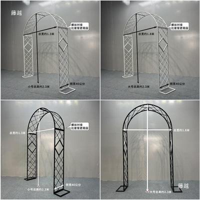 新款婚庆艺牛红角门花艺拱门户外艺铁网打卡拍铁摄商场布tfghj#hl