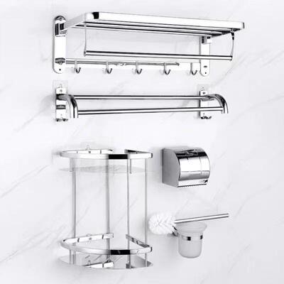304ORL不锈钢卫生间挂挂酒店浴室浴巾架件毛巾架纳架壁收式挂墙式