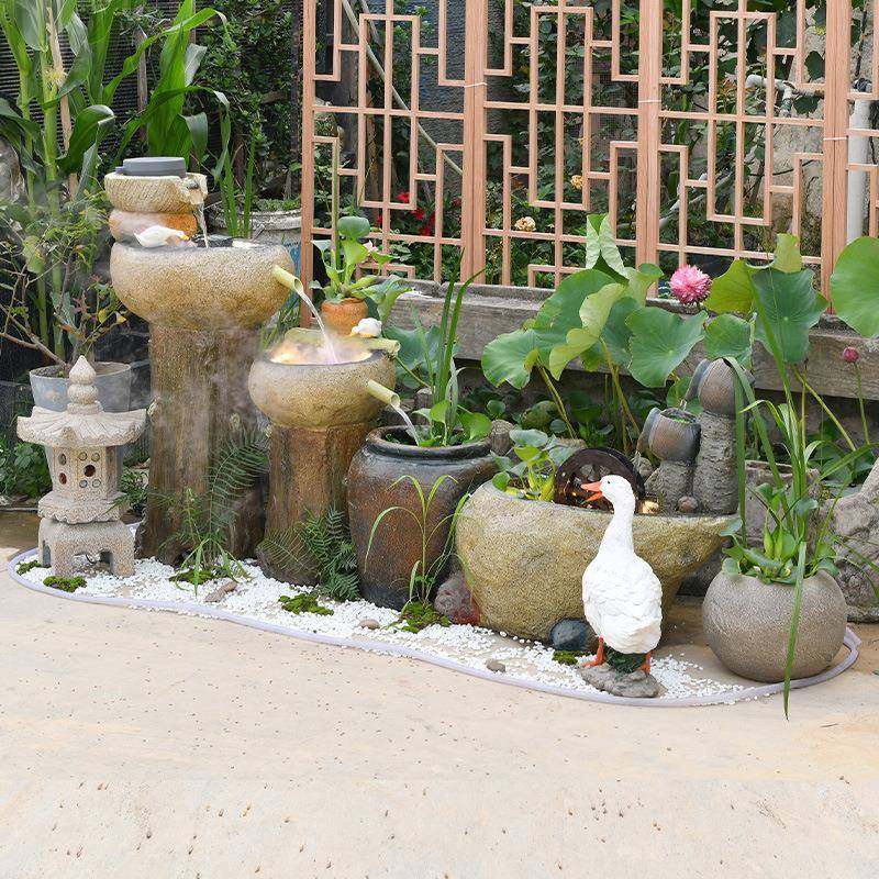 田园花园庭台院EDB户外露假流水喷造泉鱼池水池山鱼缸阳台装饰景,家居饰品,流水摆件,淘宝优惠券,粉丝福利购,淘宝优惠卷