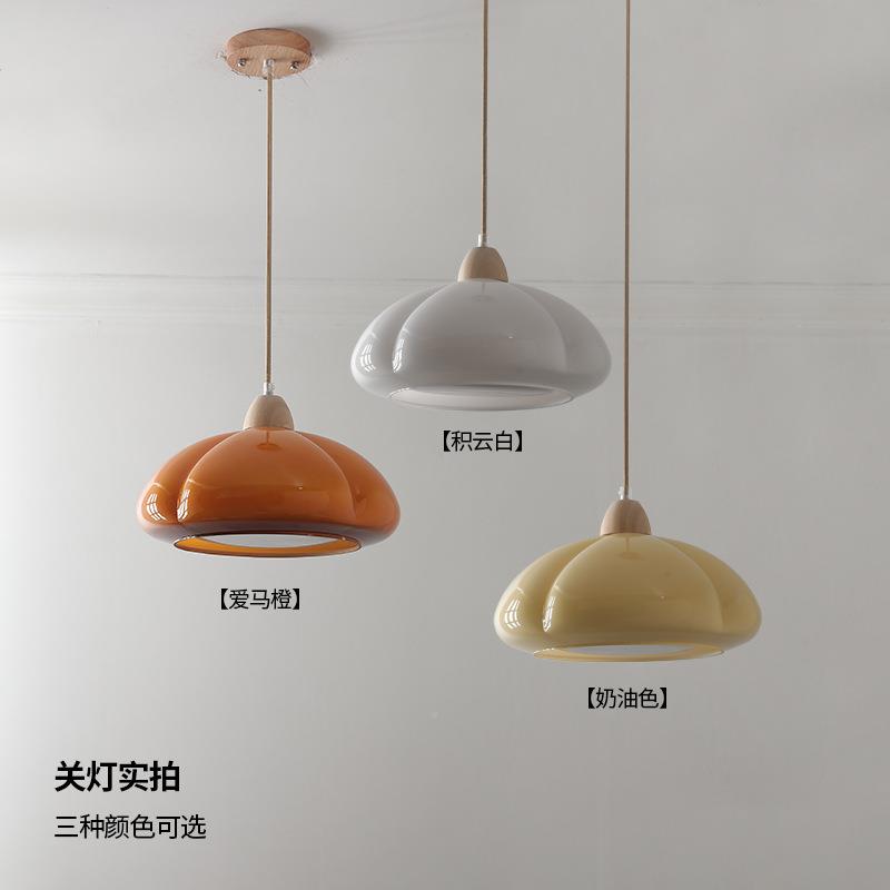 中新古厅南113瓜吊灯款木玻璃卧室日式复原古卧室餐岛台餐桌吧台