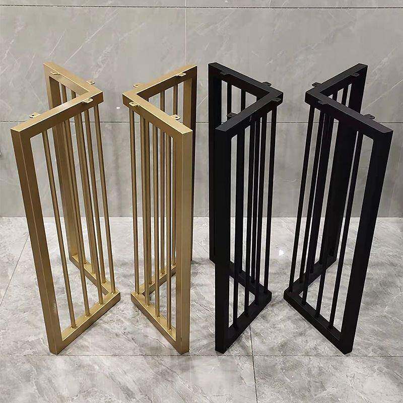 艺桌脚GQM属支架餐台台书桌腿吧台金妆脚铁架办公会议桌架