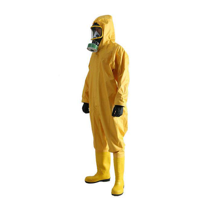 一级防化酸碱类化学品防护服RAA连体式半G封B24服53闭9-2025