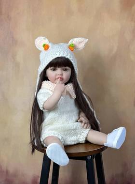 2189BZDO可LL装仿真娃娃雯雯55厘米胶水洗直全腿可站换模特针织套