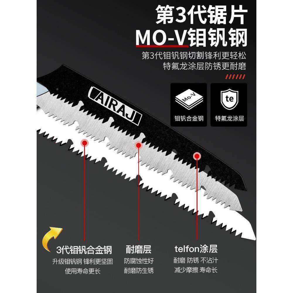 锯进家用手口工折叠锯小型伐木784快速德据树手持锯树子手包国邮