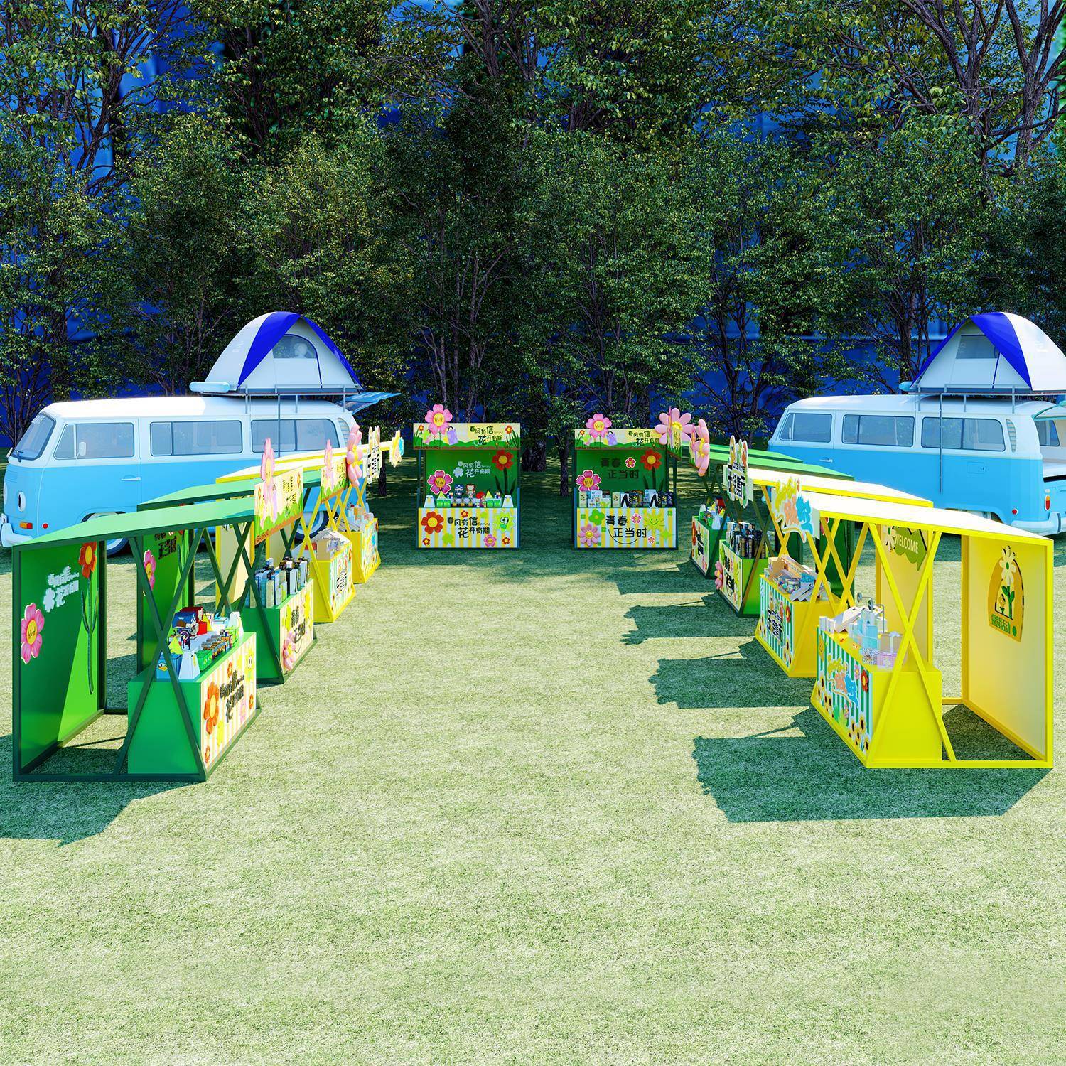 户外广场集市摊位架文创活动摆摊架商场花车展示架夜市小吃摆摊架