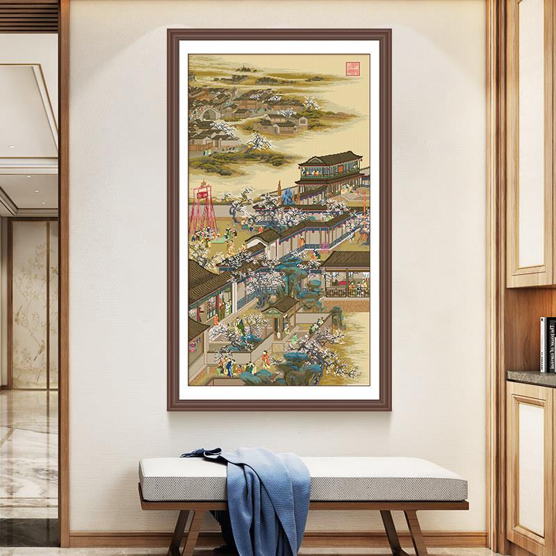 ks手工十字绣2026新款线雍正十二月-正月中式客厅书房挂画自己绣