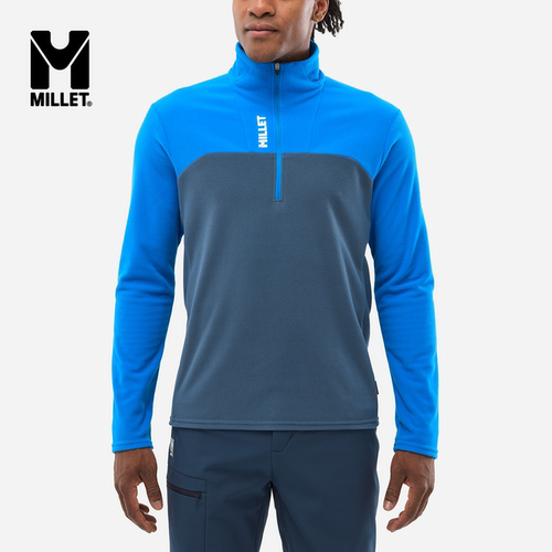 MILLETUBIC男士半拉链抓绒衫