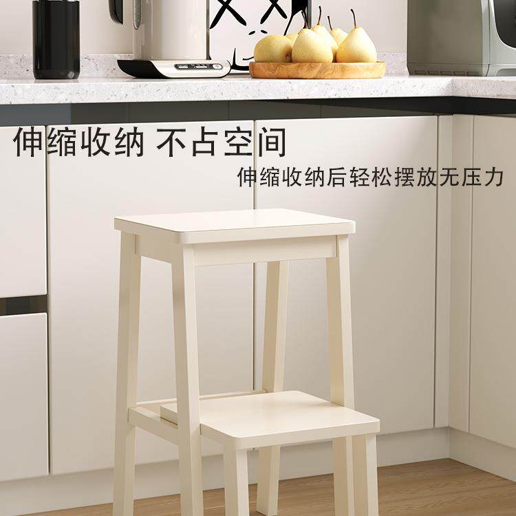 家用实木梯凳客厅卧折叠室脚BAL能踏凳高椅阶梯凳抽登拉多功加厚