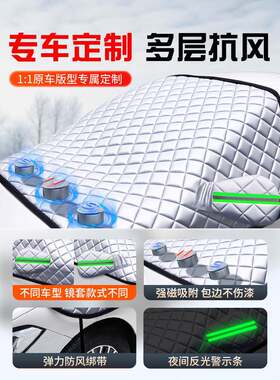 汽车前挡璃风玻遮防雪挡防防晒遮阳130挡冬天用防冻霜罩雪罩盖布
