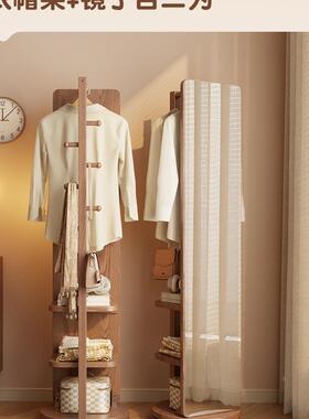 衣动帽架挂架落地卧室床边衣XKI架移旋转子置物房间挂衣衣服的架