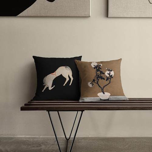 1T艺术家常玉复式古新中式F76787TM客厅沙发抱枕民宿靠垫X7欧靠枕