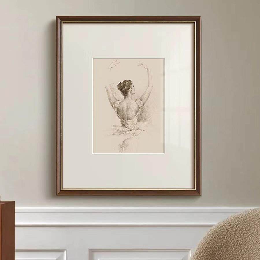 HY-63法式复古艺壁术芭蕾素描挂画琴房舞蹈教室画餐厅廊墙舞面装
