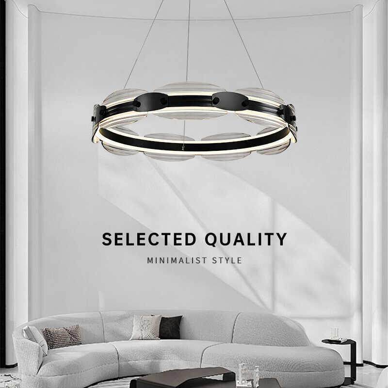 意大利室设计师玻客厅吊个灯现代简约创意107性餐厅卧书房璃圆环