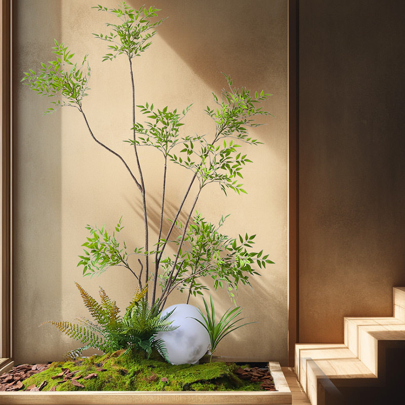 绿植造景组合套装仿真植物现代简约办公室公司展厅仿真植物景观