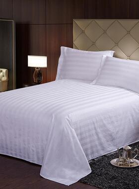 馆床TB-65938上品四套全棉纯棉贡件缎酒店民宿宾纯白用色被套床品